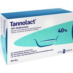 Eine Packung Tannolact Badezusatz zur Hautanwendung bei Entzündungen und Juckreiz.